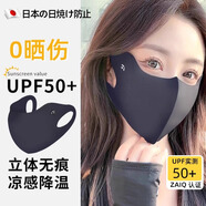 deciuhlae日本防曬口罩女高顏值2025新款面罩護眼角3d立體透氣保暖 云炭黑新升級【加強款5.0冷感防