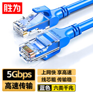 勝為六類網(wǎng)線 千兆高速寬帶線CAT6類工程監(jiān)控電腦路由器網(wǎng)絡(luò)家用成品跳線8芯雙絞線藍(lán)色20米 LC-1220C