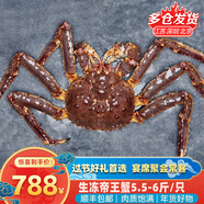 嘗鮮生 帝王蟹鮮活速凍俄羅斯進(jìn)口大螃蟹海鮮禮盒大禮包年貨送禮 帝王蟹【5.5-6斤/只黃金規(guī)格】
