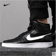 耐克（NIKE）新款男鞋板鞋秋季COURT簡(jiǎn)版空軍一號小白鞋透氣中幫休閑鞋AQ1773- AQ1773-002黑色白鉤 41