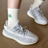 阿迪達(dá)斯 （adidas）鞋子男女三葉草yeezy椰子350男鞋夏季女鞋運(yùn)動(dòng)鞋休閑鞋跑步鞋 EF2905 灰白色 天使 36