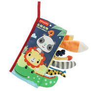 費(fèi)雪（Fisher-Price）叢林動(dòng)物尾巴布書寶寶手掌書嬰幼兒童早教啟蒙玩具生日禮物禮品