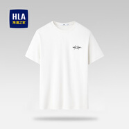 海瀾之家（HLA）短袖t恤男夏季新款圓領(lǐng)柔軟冰爽棉涼感短T男百搭短袖上衣男衣服 米白41(抗菌防螨) 4XL 190/108A