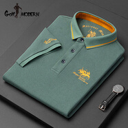 GOLF MODERN高爾夫服裝男裝短袖t恤男polo衫夏季純棉上衣商務(wù)休閑中年體恤 綠色3337 M