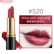 露華濃（Revlon）麗采保濕滋潤(rùn)唇膏女士啞光黑管口紅女士不掉色美妝化妝品女彩妝 520#葡萄酒色（細(xì)閃質(zhì)地）