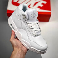 耐克（NIKE）男鞋春季新款A(yù)IR FLIGHT 89 AJ4氣墊鞋運動鞋AJ4兄弟款休閑鞋 BQ4212-101白色 40.5