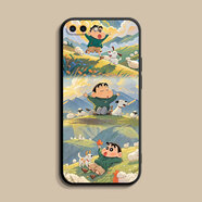 庫(kù)洛熊適用蘋(píng)果8Plus手機(jī)殼iphone7新款ip8plus保護(hù)套平果八全包ip7防摔iPhone6s創(chuàng)意SE二三代硅膠6SPlus 經(jīng)典黑【放羊小新】 iPhone 7 Plus