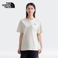 北面The North Face北面短袖T恤小熊情侶款舒適透氣8EYN米白色/QLI S