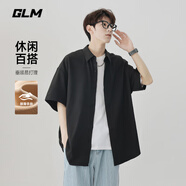 GLM襯衫男夏季短袖韓版寬松透氣美式潮流百搭休閑半袖港風(fēng)免燙襯衫