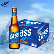 凱獅（CASS）啤酒 330ml*24瓶 清爽原味 4.5度 韓國原裝進口啤酒 玻璃瓶