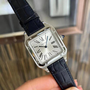 【二手99新】卡地亞表 坦克Tank Solo 自動(dòng)機械男表 玫瑰金 黃金 精鋼石英女腕表 二手鐘表 山度士小號銀色