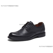 暇步士（Hush Puppies）秋新布洛克雕花德比鞋男正裝皮鞋L2G04CM3官方旗艦 深藍(lán) 39
