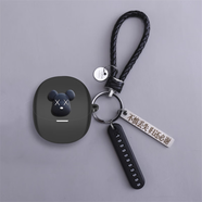 黑戴適用榮耀tiinlab s7耳機殼HONOR/榮耀親選耳機TiinLab S7無(wú)線(xiàn)藍牙耳機保護殼榮耀 黑殼貼片暴力熊+防丟手機號碼牌 榮耀親選耳機 TiinLab S7