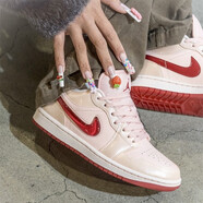 耐克（NIKE）aj男鞋女鞋運動(dòng)鞋 air jordan 1 低幫情侶籃球鞋休閑鞋子 HF3174-600情人節限定 粉紅 41