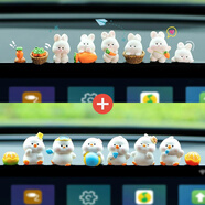 齊選汽車(chē)擺件中控臺屏幕迷你車(chē)載上新款男女士創(chuàng  )意可愛(ài)車(chē)內裝飾品通用 【蘿卜兔】8件套+沙灘鴨8件套