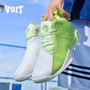 沃特沃特無(wú)極太極籃球鞋皮面男專(zhuān)業(yè)2023秋冬季新款實(shí)戰摩擦有聲音的 白熒光綠 26.5 43