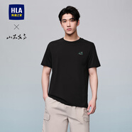 海瀾之家（HLA）短袖T恤男山不在高涼感短袖男夏季 【涼感抗菌防螨】黑色2Y 3XL 190/104A推薦182~196斤