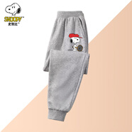 史努比（SNOOPY）兒童長褲男童純棉運動褲春秋2025年新款女童褲子透氣休閑潮衛(wèi)褲 衛(wèi)褲-球拍灰褲 140