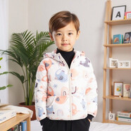 兒童羽絨棉服男女童短款棉衣初冬品牌冬天戶外收腰過(guò)年小香風(fēng)輕薄 白色大象36858人在拼 90 適合身高70cm左右