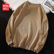 名創(chuàng  )優(yōu)品（MINISO）高領(lǐng)毛衣男秋冬季加絨加厚針織衫休閑百搭長(cháng)袖純色高領(lǐng)保暖打底衫  【YL】咖啡色(空白) 4XL (體重205-230斤左右)