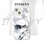 南風(fēng)臨名偵探柯南適用手機殼線(xiàn)稿灰原哀iphone蘋(píng)果小米華為工藤新一紅米防摔一加全包安卓全系列保護套 透白-YT03柯南 iPhone 16