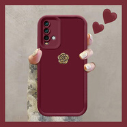 布隆斯 紅米note9 4G手機(jī)殼硅膠殼 Redmi Note9創(chuàng)意簡約保護(hù)套山茶花款軟硅膠 全包防摔皮腕帶手繩殼 天眼階梯-紅色貼花