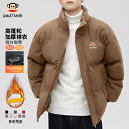 大嘴猴（paul frank）棉服男秋冬季潮牌立領加棉加厚寬松休閑保暖防寒棉襖外套棉衣女