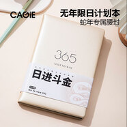 卡杰2025下半年日程本2026年周計劃本每日工作筆記本子帶日期日歷記事本日記本會議記錄本效率手冊定制 A5香檳金 硬面 無年限計劃本192頁