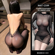 萬世私迷大碼200斤情趣內(nèi)衣性感睡衣140斤150斤女裝SM羞恥深v全身一體絲襪 【透視兩件套】蕾絲露背連體衣+透視網(wǎng)紗包臀裙 情侶純欲小胸制服誘惑套裝房事2025新款約會(huì)戰(zhàn)衣