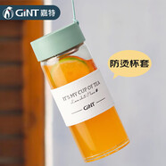 嘉特（GiNT）玻璃杯高硼硅玻璃水杯子 女生便攜牛奶咖啡防燙高顏值茶杯家居館