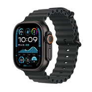 Apple Watch Ultra2 2024款智能手表49毫米黑色鈦金屬表殼黑色海洋表帶【蜂窩】京補合約