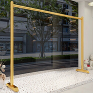 林家小子婚紗禮服展示架服裝店落地貨架掛衣架女裝店中島西裝漢服陳列架子 納米金長(cháng)150高150【加粗28mm圓管