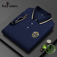 GOLF MODERNpolo衫男高爾夫服裝男裝短袖T恤翻領(lǐng)男士商務(wù)休閑golf上衣刺繡 寶藍色8271 M