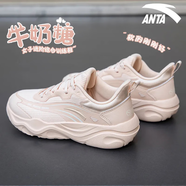 安踏（ANTA）女鞋運(yùn)動(dòng)鞋子女夏季新款凌云跑步鞋牛奶糖輕便減震健身跑鞋跳繩鞋 煙塵棕 (牛奶糖) 38