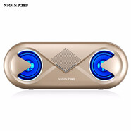 力勤 S6無線藍牙音箱手機重低音炮閃燈迷你車載小音響電腦桌面便攜戶外家用小音箱微信支付收款語音播報器 玫瑰金【雙喇叭+震撼低音+節(jié)奏閃燈】