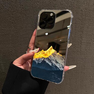 日照金山風(fēng)景雪山適用iPhone15蘋(píng)果16promax手機殼12鏡面13軟14女 鏡面 金黃雪山 iPhone 6s