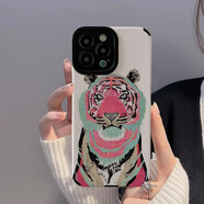 貓漫尖適用蘋果16 紅底油畫老虎iPhone14ProMax手機(jī)殼12 15 13 小眾11個(gè)性max創(chuàng)意XS女7 8plus軟保護(hù)套 彩色老虎2408 iPhone6