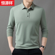 恒源祥長(zhǎng)袖T恤男春秋季新款中青年男士商務(wù)休閑百搭polo體恤衫男裝上衣