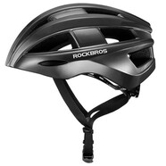洛克兄弟ROCKBROS 騎行頭盔帶尾燈充電發(fā)光山地公路自行車頭盔男安全帽裝備 鈦色
