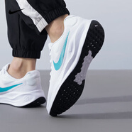 耐克（NIKE）跑步鞋男鞋夏季新款QUEST5慢跑鞋減震耐磨飛線休閑鞋透氣運動鞋 FB2207-103白色孔雀藍(lán) 42