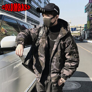 Colombass羽絨服男冬季新款潮牌短款男士加厚冬裝外套韓版寬松連帽羽絨衣 迷彩色 XL