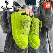 西域駱駝網(wǎng)紅男鞋春季潮牌感青少年增高板鞋超火百搭運動休閑潮鞋 綠色-駱駝官方品牌官網(wǎng)旗艦 39