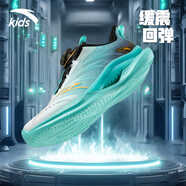 安踏兒童馭風(fēng)輕質(zhì)跑鞋春秋季新款男中大童青少年減震回彈旋鈕運(yùn)動(dòng)鞋子 安踏白/熒光水綠 【馭風(fēng)跑鞋】 39 （245mm)