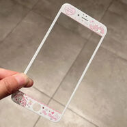 優(yōu)米帕蘋果5S屏幕保護膜適用iPhone6Plus防塵8可愛卡通7高清透明SE3鋼化 可愛美樂蒂【軟邊】 蘋果SE 1