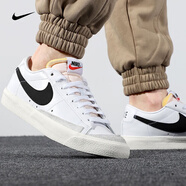 耐克（NIKE）男鞋秋冬季新款運動(dòng)鞋時(shí)尚低幫小白鞋輕便舒適透氣休閑鞋街頭板鞋 DA6364-101/BLAZER 白黑  40