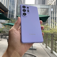 三星（SAMSUNG）適用于原裝三星S25Ultra手機殼適用S24+液態(tài)硅膠保護套S23ultra純 帶標四包液態(tài)硅膠殼 紫色 三星Galaxy S25+