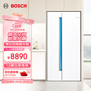 博世（BOSCH）637升超大容量對開(kāi)門(mén)雙開(kāi)門(mén)變頻家用電冰箱 制冷雙循環(huán) 鉑金抗菌 專(zhuān)屬鮮潤空間 支持國家補貼 希臘白（K2A99E120C）