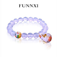 FUNNXI【福滿(mǎn)鹿歌】紫色時(shí)尚高級小眾玉髓珠串手鏈（配琺瑯彩葫蘆） 紫色