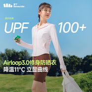 蕉下（beneunder）防曬衣女外套涼感修身短款辣妹防紫外線(xiàn)女AL119落櫻粉XL