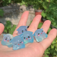 博納思微縮迷你蛋仔派對艾比水捏捏解壓玩具神奇夜光水捏捏可愛(ài)創(chuàng  )意擺件 艾比水捏捏 10個(gè)裝 藍色*10